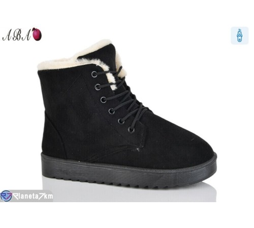 Черевики жіночі на зиму (8 пар р.37-42) чорний  "Aba"