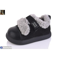 Дитячі туфлі на зиму (8 пар р.25-30) чорний  "Lilin"