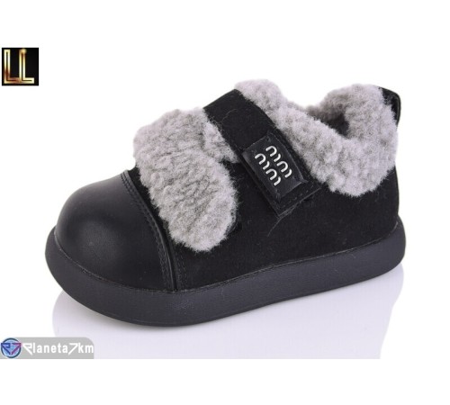 Дитячі туфлі на зиму (8 пар р.25-30) чорний  "Lilin"