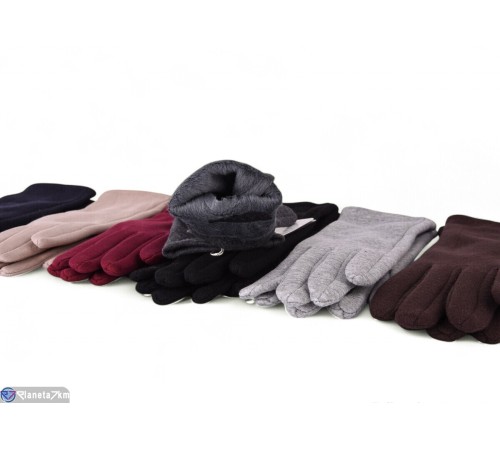 Рукавички жіночі на зиму (12 шт. р.сетка 6,5-8,5) мікс  "RUBIBAS"