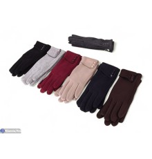 Рукавички жіночі на зиму (12 шт. р.сетка 6,5-8,5) мікс  "RUBIBAS"