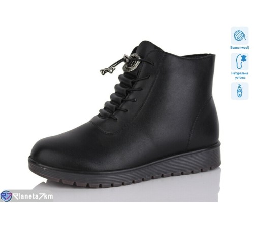 Черевики жіночі на зиму (8 пар р.36-41) чорний  "Terona"