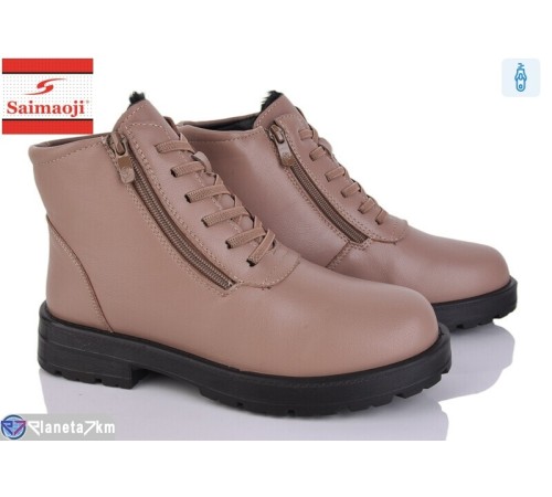 Черевики жіночі на зиму (8 пар р.36-41) коричневий  "Saimaoji"