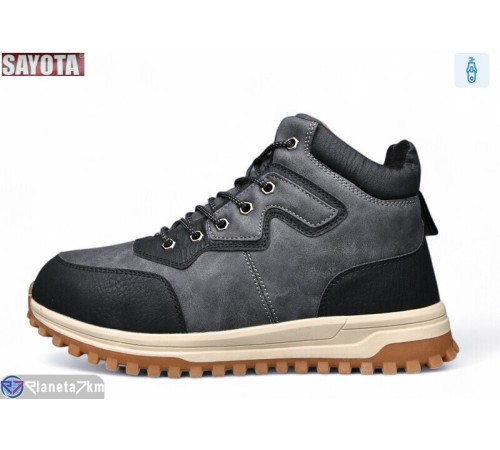 Черевики чоловічі на зиму (8 пар р.41-46) сірий  "Sayota"