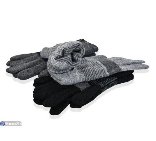 Чоловічі рукавички на зиму (12 шт. р.сетка One size) мікс  "CAROLLA"