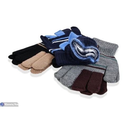 Чоловічі рукавички на зиму (12 шт. р.сетка One size) мікс  "CAROLLA"