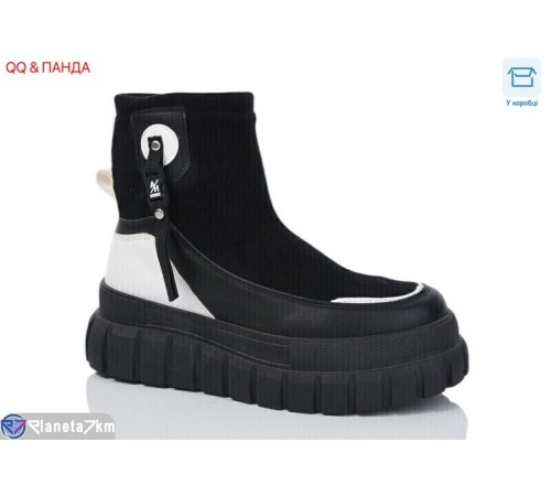 Черевики жіночі на весну/осінь (8 пар р.36-41) чорний  "QQ&Панда"