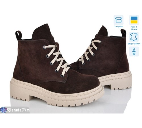 Черевики жіночі на весну/осінь (6 пар р.37-40) коричневий  "Linda"