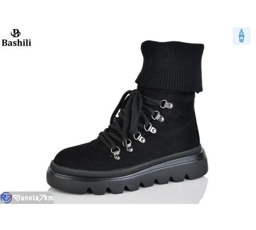 Черевики жіночі на зиму (6 пар р.36-40) чорний  "Башили"
