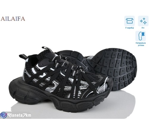 Кросівки жіночі на весну/осінь (6 пар р.36-41) чорний  "Latifa"