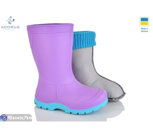 Дитяче гумове взуття на весну/осінь (6 пар р.24-35) рожевий  "Acorus"
