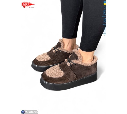 Кросівки жіночі на зиму (8 пар р.36-41) коричневий  "ARTO"