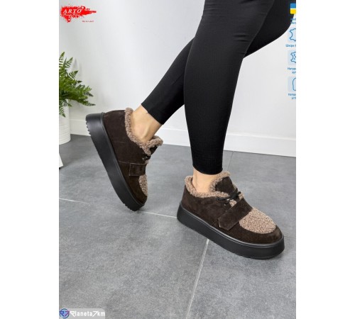 Кросівки жіночі на зиму (8 пар р.36-41) коричневий  "ARTO"