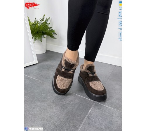Кросівки жіночі на зиму (8 пар р.36-41) коричневий  "ARTO"