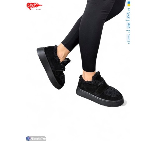 Кросівки жіночі на зиму (8 пар р.36-41) чорний  "ARTO"