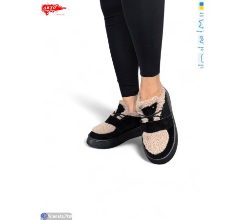 Кросівки жіночі на зиму (8 пар р.36-41) чорний  "ARTO"