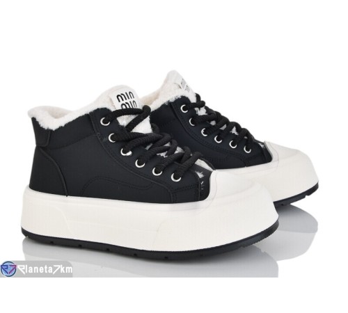 Кеди жіночі на зиму (8 пар р.36-41) чорний  "LOREDANA"