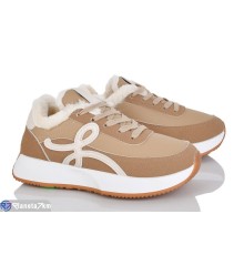 Кросівки жіночі на зиму (8 пар р.36-41) коричневий  "LOREDANA"