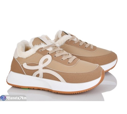 Кросівки жіночі на зиму (8 пар р.36-41) коричневий  "LOREDANA"