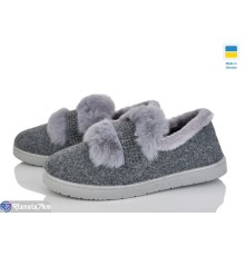 Туфлі жіночі на зиму (6 пар р.37-41) сірий  "LEOBAZA"
