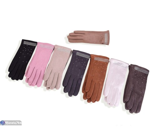 Рукавички жіночі на весну/осінь (12 шт. р.сетка 6,5-8,5) мікс  "RUBIBAS"