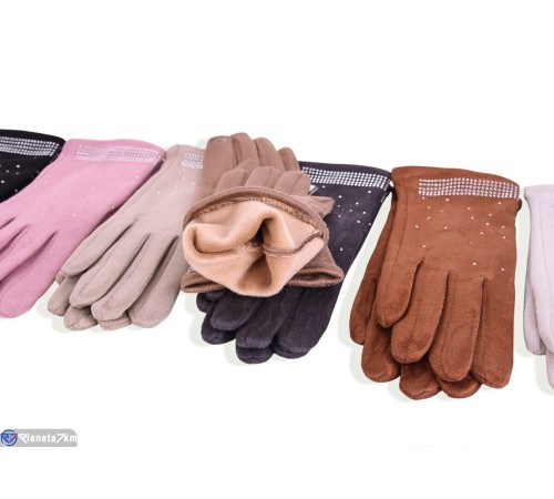 Рукавички жіночі на весну/осінь (12 шт. р.сетка 6,5-8,5) мікс  "RUBIBAS"