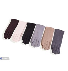 Рукавички жіночі на зиму (12 шт. р.сетка 6,5-8,5) мікс  "RUBIBAS"