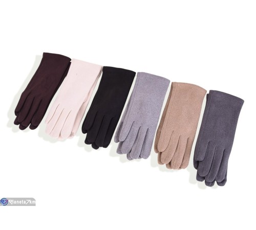 Рукавички жіночі на зиму (12 шт. р.сетка 6,5-8,5) мікс  "RUBIBAS"