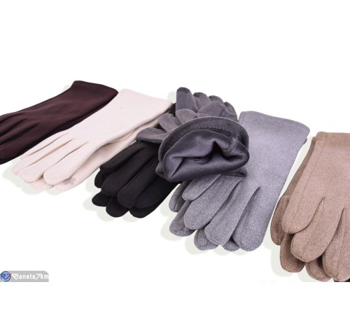 Рукавички жіночі на зиму (12 шт. р.сетка 6,5-8,5) мікс  "RUBIBAS"