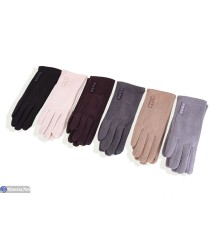 Рукавички жіночі на зиму (12 шт. р.сетка 6,5-8,5) мікс  "RUBIBAS"