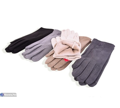Рукавички жіночі на зиму (12 шт. р.сетка 6,5-8,5) мікс  "RUBIBAS"