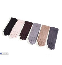 Рукавички жіночі на зиму (12 шт. р.сетка 6,5-8,5) мікс  "RUBIBAS"