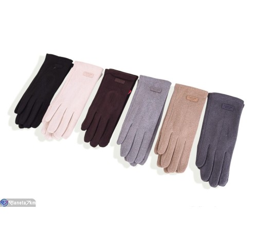 Рукавички жіночі на зиму (12 шт. р.сетка 6,5-8,5) мікс  "RUBIBAS"