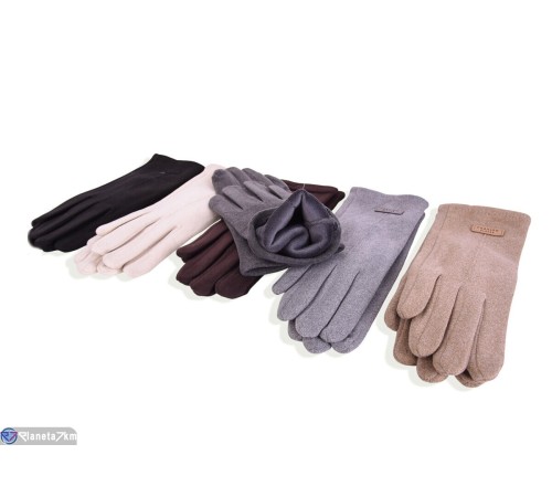 Рукавички жіночі на зиму (12 шт. р.сетка 6,5-8,5) мікс  "RUBIBAS"