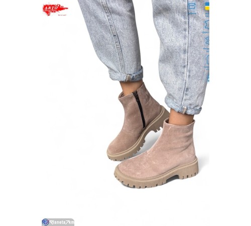 Черевики жіночі на зиму (6 пар р.36-40) бежевий  "ARTO"