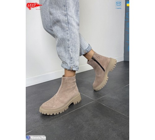 Черевики жіночі на зиму (6 пар р.36-40) бежевий  "ARTO"