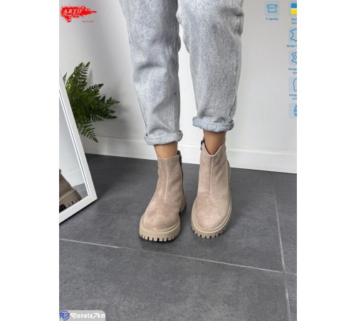 Черевики жіночі на зиму (6 пар р.36-40) бежевий  "ARTO"