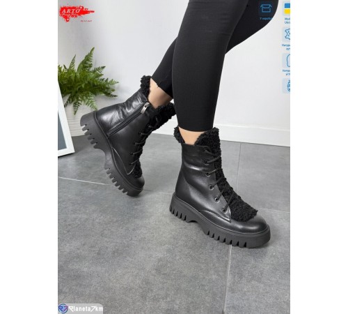 Черевики жіночі на зиму (6 пар р.36-40) чорний  "ARTO"