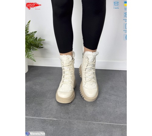Черевики жіночі на зиму (6 пар р.36-40) бежевий  "ARTO"