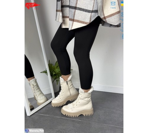 Черевики жіночі на зиму (6 пар р.36-40) бежевий  "ARTO"