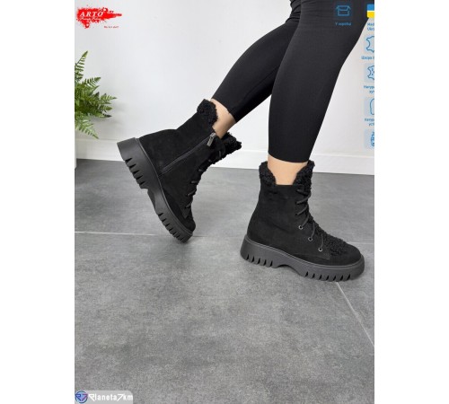 Черевики жіночі на зиму (6 пар р.36-40) чорний  "ARTO"