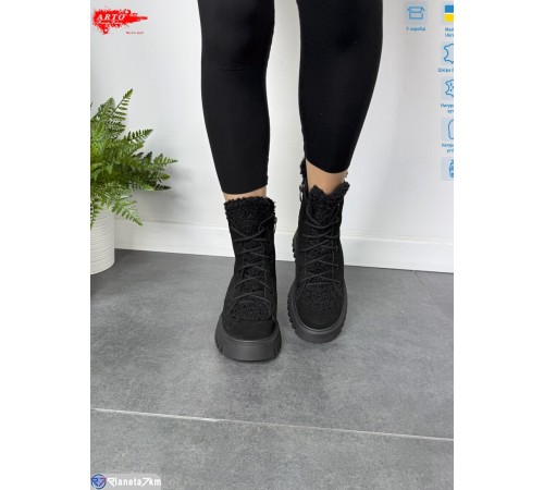 Черевики жіночі на зиму (6 пар р.36-40) чорний  "ARTO"