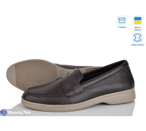 Туфлі жіночі на весну/осінь (6 пар р.36-40) коричневий  "Linda"
