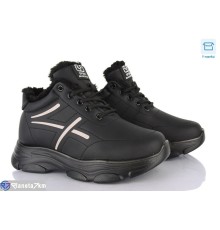 Кросівки жіночі на зиму (6 пар р.37-41) чорний  "Emin"