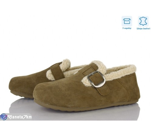 Туфлі жіночі на весну/осінь (6 пар р.37-40) хакі  "Janna"