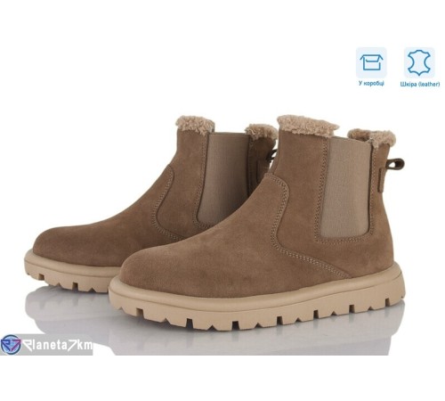 Черевики жіночі на зиму (6 пар р.37-40) коричневий  "Janna"