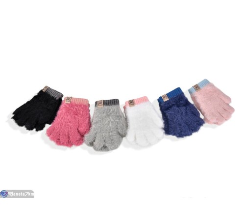 Рукавички дитячі на зиму (12 шт. р.сетка 2-4) мікс  "RUBIBAS"