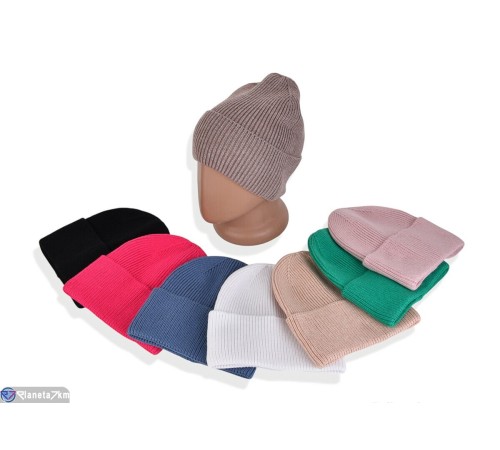 Шапка жіноча на зиму (5 шт. р.сетка 50-56) мікс  "DOMINGO"