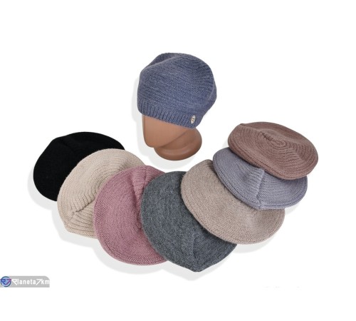 Шапка жіноча на зиму (5 шт. р.сетка 54-58) мікс  "DOMINGO"