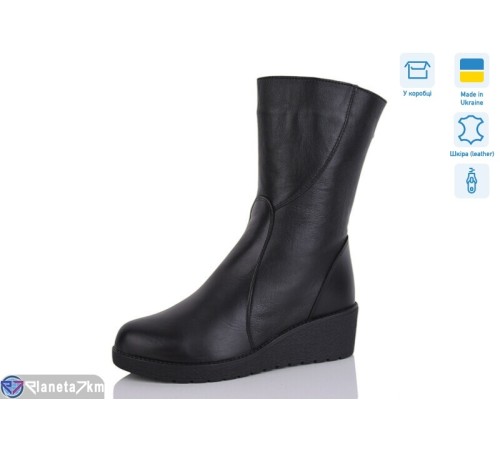 Черевики жіночі на зиму (6 пар р.38-43) чорний  "LISA"